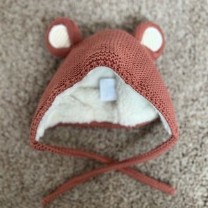 NWOT Hanna Andersson cozy fur lined knit hat🦊